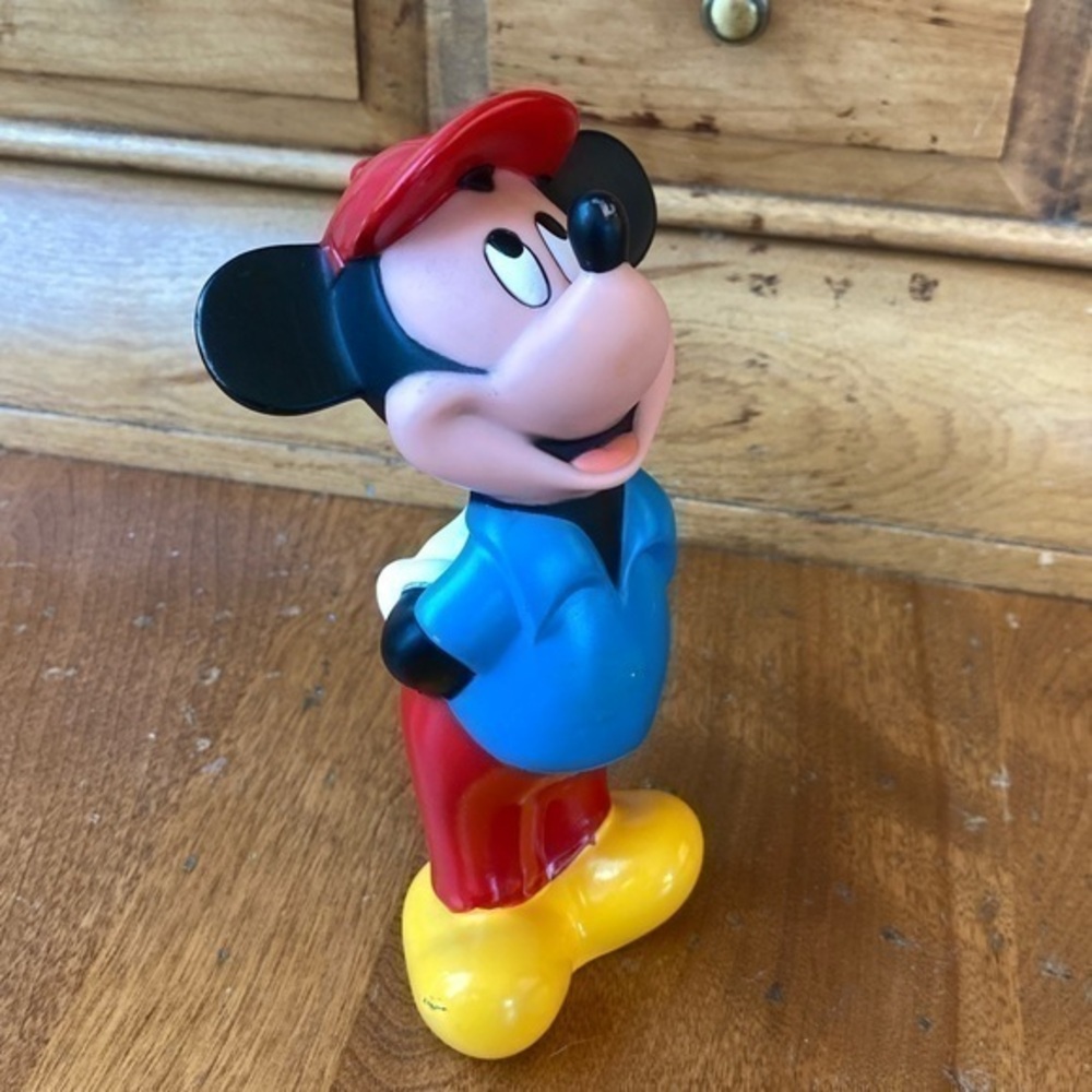 Disney Mickey Mouse Hard Thick Rubbery Plastic Figure could be a bath toy
